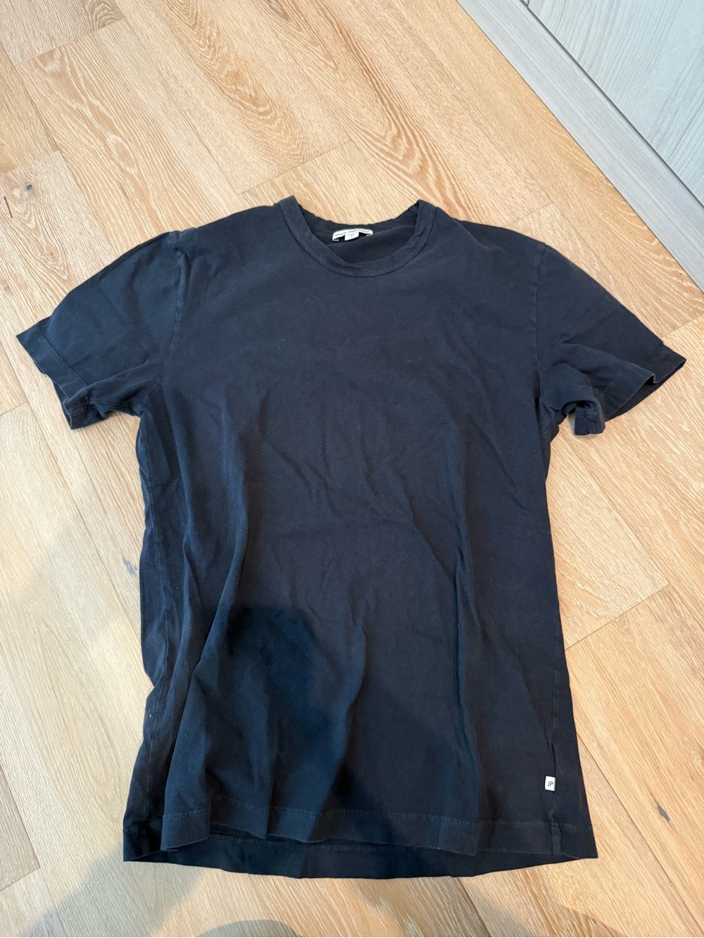 James Perse Black Short-Sleeve Crewneck Tee